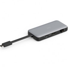 Порт-реплікатор Digitus USB-C > HDMI/2xUSB-A/USB-C/SD/MicroSD/RJ54, Travel (DA-70916)