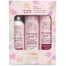 Набір косметики Triuga Ayurveda For Young Girls Шампунь 250 мл + Бальзам 250 мл + Спрей 200 мл (4820164642061)