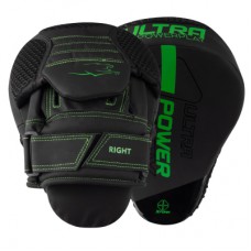 Лапи боксерські PowerPlay 3044 Pro Carbon Ultra Series Чорно-Зелені (PP_3044_Bl/Green)