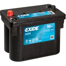 Акумулятор автомобільний EXIDE START-STOP AGM 50Ah клеми по центру (800EN) (EK508)