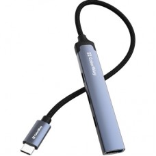 Концентратор ColorWay USB-C 4-in-1 USB-C2.0х3/USB3.0 (CW-HUB07)