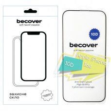 Скло захисне BeCover Apple iPhone 16e 10D Black (713235)