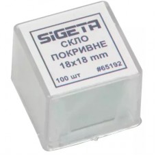 Аксесуар до мікроскопів Sigeta Покривне скло 18x18 мм (100 шт) (65192)