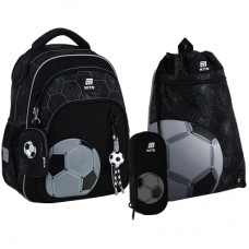 Шкільний набір Kite Education Football 763M (рюкзак, пенал, сумка) (SET_K25-763M-2)