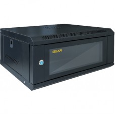 Шафа настінна GEAR 4U 19" 600x450x280 мм, + полка 19", black (GWMSN-4U-600-450)