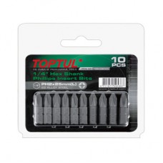 Набір біт Toptul 1/4" L25мм PH2 10шт. (FSBA0802G)