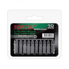 Набір біт Toptul 1/4" L25мм PZ2 10шт. (FSCA0802G)