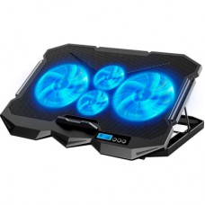 Підставка до ноутбука IceCoorel 10-17", 2*125mm + 2*70mm 2600 RPM, 385x280x28mm, Black (K22)