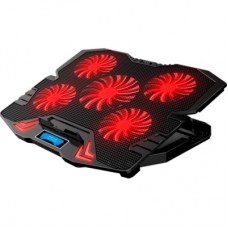 Підставка до ноутбука IceCoorel 10-15", 1*125mm 1400 RPM + 4*70mm 2500 RPM, 2*USB, 365x297x30mm, Red (K5Red)