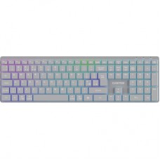 Клавіатура Canyon HKB-W11 Slim Dual Mode Wireless/Bluetooth RGB UA Grey (CNS-HBTK11G)