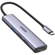 Порт-реплікатор Ugreen CM478 USB Type-C HDMI, USB/3.0, Type-C for charging PD/100W (15495)