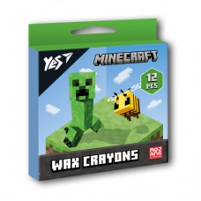 Олівці кольорові Yes Minecraft воскові 12 шт (590142)