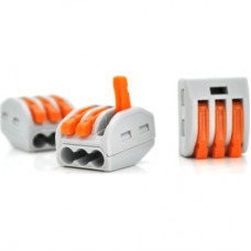 З'єднувач кабелю 3-pin аналог WAGO K222-413, 15штпак Voltronic (K222-413/15)