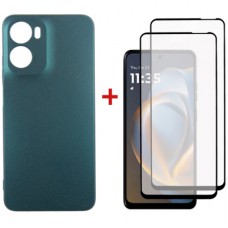 Чохол до мобільного телефона Dengos Motorola G05 Soft + glass 2pcs (Green) (DG-CTG2P-18)