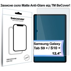 Скло захисне BeCover Matte Anti-Glare Samsung Galaxy Tab S10 Plus (SM-X820/SM-X826)/S9 Plus (SM-X810/SM-X816) 12.4" (713444)