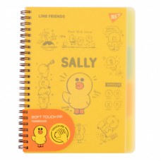 Зошит Yes А5 Line Friends. Sally пластикова обкладинка 80 аркушів, лінія (765736)