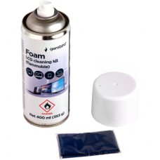 Спрей для очищення Gembird Foam, LCD cleaning kit, 400ml, steel (CK-LCD-08)