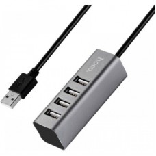 Концентратор HOCO USB 2.0 to 4xUSB Line machine HB1 Tarnish (6957531038139)
