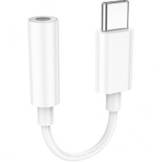 Адаптер USB-C M to 3.5mm F LS35 white HOCO (6931474790767)