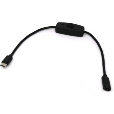 Додаткове обладнання для Мікро ПК Pi HUT Кабель USB Type-C для Raspberry Pi 4 з вимикачем 1.5м (102509)