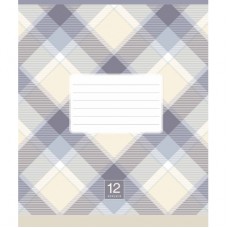 Зошит Школярик Plaid pattern 12 аркушів клітинка (012-3345K)
