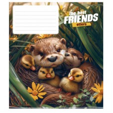 Зошит Школярик The best friends 12 аркушів клітинка (012-3434K)