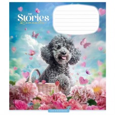 Зошит Школярик Romantic stories 12 аркушів клітинка (012-3464K)