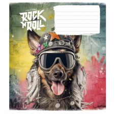 Зошит Школярик Rock star 12 аркушів коса лінія (012-3277L)