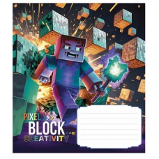Зошит Школярик Pixel Block 12 аркушів лінія (012-3407L)