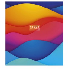 Зошит Школярик Cloud colorful 48 аркушів клітинка (048-3161K)