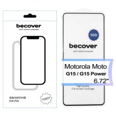 Скло захисне BeCover Motorola Moto G15 / G15 Power 10D Black (713574)