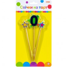 Свічка Maxi Stars "0" висотою 4,5 см, 3 шт. (MX620080-0)