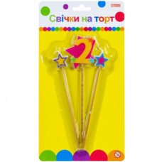 Свічка Maxi Stars "2" висотою 4,5 см, 3 шт. (MX620080-2)