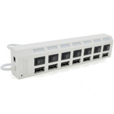 Концентратор Voltronic USB 2.0 to 7xUSB with switches white (YT-H7SHS-W)