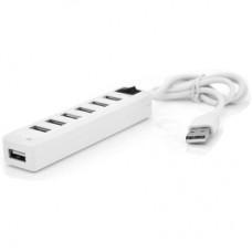 Концентратор Voltronic USB 2.0 to 7xUSB with power switch white (YT-H7S-W)
