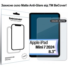 Скло захисне BeCover Matte Anti-Glare Apple iPad Mini 7 2024 (713703)