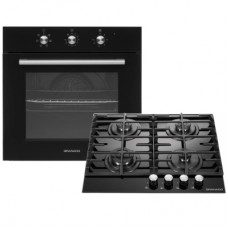 Комплект вбудованої техніки GRANADO GEO 62-0200 black + GGH 62-104 black glass