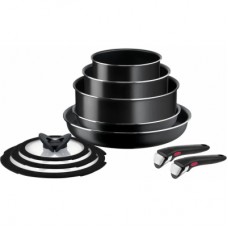 Набір посуду Tefal Ingenio Easy Cook & Clean 10 предметів чорний (L1539053)