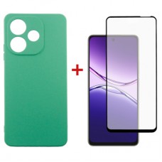 Чохол до мобільного телефона Dengos Oppo A5 Pro Case Soft + Glass (Mint) (DG-KM-153)