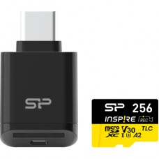 Карта пам'яті Silicon Power 256GB microSDXC class 10 UHS-I U3 V30 A1 Inspire (SP256GBSTXLA2V1NSP)