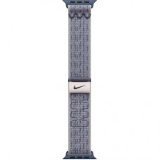 Ремінець до смарт-годинника Apple 46mm Grey/Blue Nike Sport Loop (MXU13ZM/A)