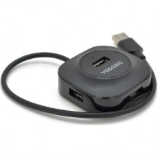 Концентратор VEGGIEG USB 2.0 to 4xUSB 0.3m black (V-U2405)