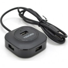 Концентратор VEGGIEG USB 2.0 to 4xUSB 1.0m black (V-U2409)