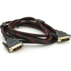 Кабель мультимедійний DVI M to DVI M 3.0m 24+1pin black/red Merlion (YT-DVI(M)/(M)NY/RD-3.0m)