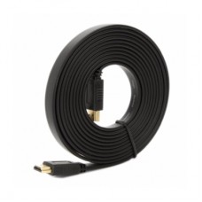 Кабель мультимедійний HDMI M to HDMI M 5.0m V1.4 black Merlion (YT-HDMI(M)/(M)SLIM-5.0m/01072)