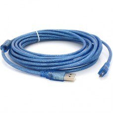 Дата кабель USB 2.0 AM to Micro 5P 5.0m blue Voltronic (YT-AM/Mc-5B/05424)