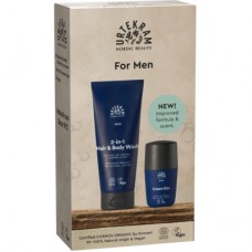 Набір косметики Urtekram Органічний чоловічий Засіб для миття голови і тіла 200 мл + Роликовий дезодорант 50 мл (5701058013954)