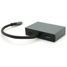 Концентратор Voltronic USB-C 4-in-1 USB 3.0 + USB-C + HDMI + VGA 0.23m silver (YT-HTC4in1)