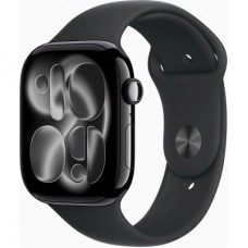 Смарт-годинник Apple Watch Series 11 GPS 46mm Jet Black Aluminium Case with Black Sport Band - S/M (MEUW4RK/A)