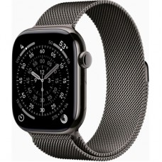 Смарт-годинник Apple Watch Series 11 GPS + Cellular 46mm Slate Titanium Case with Slate Milanese Loop - S/M (MFD34RK/A)